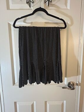 Susan Lawrence Black Skirt with White Polka Dots